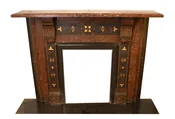 faux cast iron mantel with slate top — Architectural Antiques