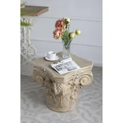 18x18x18.5" Roman Cream Column Cap Pedestal, Large