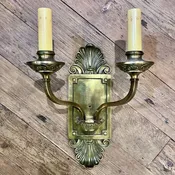 Georgian Revival Brass Sconce — Aurora Mills