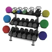 True Fitness Line FS-24 3-Tier Flat Tray Dumbbell Rack