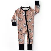 Bamboo Western Baby Zip Romper | Desert Cowboy