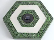 Set of 3 Solar Power Hexagon Green Wash Stepping Stones 33842/3