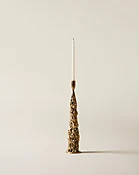 Fiera Candle Holder in Aged Brass