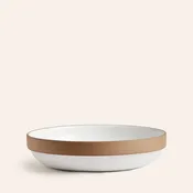 13" Rim Serving Bowl in Opaque White