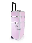 2-Piece Aluminum Beauty Case - Pink