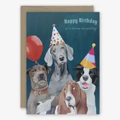 23rd Day Birthday Card: Dog Pals