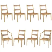 19th Century Set of Eight English Gilt and Painted Decoration Chairs