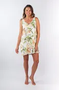 Angelina Above-Knee V-Neck Dress