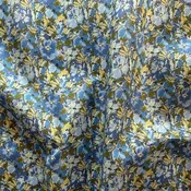 Ditzy Watercolor Blue Liberty of London Tana Cotton Lawn (Made in Italy)