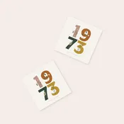 1973 Sticker : 3x3 Square