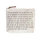 Sugarboo & Co - She Was Beautiful Canvas Zip Bag