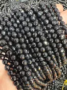A Grade Black Onyx - Faceted Rounds