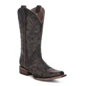 Circle G Brown Embroidery Square Toe Boot