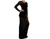 2 Tone Mesh Dress - Lightweight Summer Mesh Fabric Long Mesh Dress 2- Plus Size Sheer Max