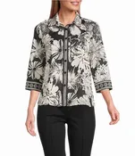 Ann Marie Blouse - Black/White