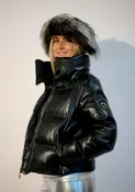 Ava Crop Vegan-Leather Jacket
