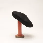 French Beret, Wool, in black