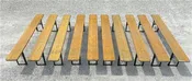 10 Vintage German Beer Garden Benches, Portable Industrial Wood Bench Seats 11B,