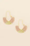 Blush/Gold Chromacolor Miyuki U-Hoop Earrings