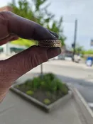 14K Hand Carved Gold Wheat Wedding Band — Modern Metalsmith