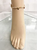 Anklet/ Beaded W/ Gold Drops