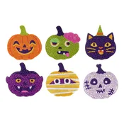 Diamond Art Club Frightfully Fun Diamond Art Coaster Kit | Halloween Coasters Set
