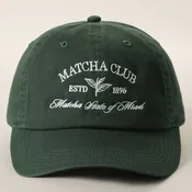 MATCHA CLUB Embroidered Cotton Baseball Cap