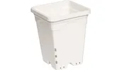 7"x7" Square White Pot, 9" Tall