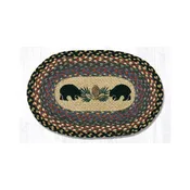 Bear and Pine 10″ x 15″ Oval Braided Swatch