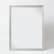 Large Silver Leaf Mirror with Greek Key Design