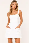 Black Minimalist A-Line Romper Dress