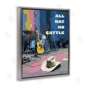 A Barefoot Stylist | All Hat No Cattle Musician Wall Art