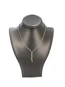14k White Gold VS G Diamond Necklace 20"
