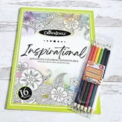 Adult Coloring Book & Pencils