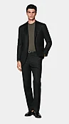 Black Relaxed Fit Roma Suit