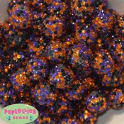 20mm Halloween Confetti Rhinestone Beads 20pc