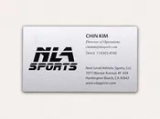 Metal Business Card - Silver Background - Black Text - 2.00" x 3.312"