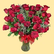5 Dozen Red Roses in a Vase