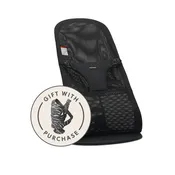 BABYBJÖRN Bouncer Bliss Mesh in Black + Baby Carrier Mini in Anthracite/Landscape