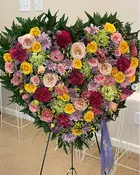 A Colorful Heart Sympathy Arrangement