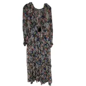 Anthropologie 2pc long sleeve maxi/floral