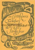 BG-0 - Grass Roots/Quicksilver - Bonnie MacLean - 1966 Handbill - Fillmore Auditorium - Near Mint