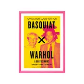 2023 French Exhibition Basquiat x Warhol Yellow Framed Poster