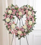 23” PINK AND WHITE OPEN HEART