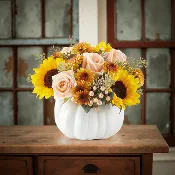 white harvest pumpkin flowers Brentwood CA