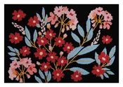 Midnight Floral Hook Rug