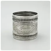 American Coin Silver Napkin Ring, Gorham Mfg. Co., Providence RI, Circa 1865