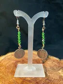 Mercury Dime Earrings-Green
