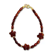 3 Separated Koa Plumeria Clasp Bracelet