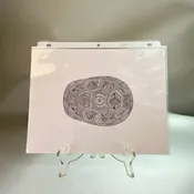 Brown - Turtle Line drawing print